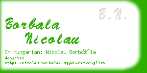 borbala nicolau business card